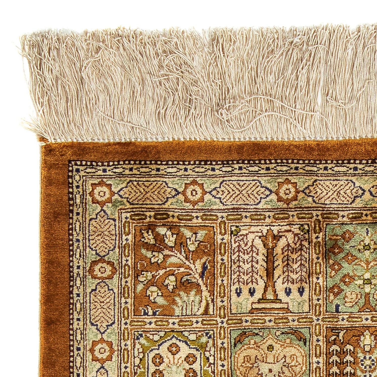 Tapis persan - Ghom - 79 x 57 cm - marron