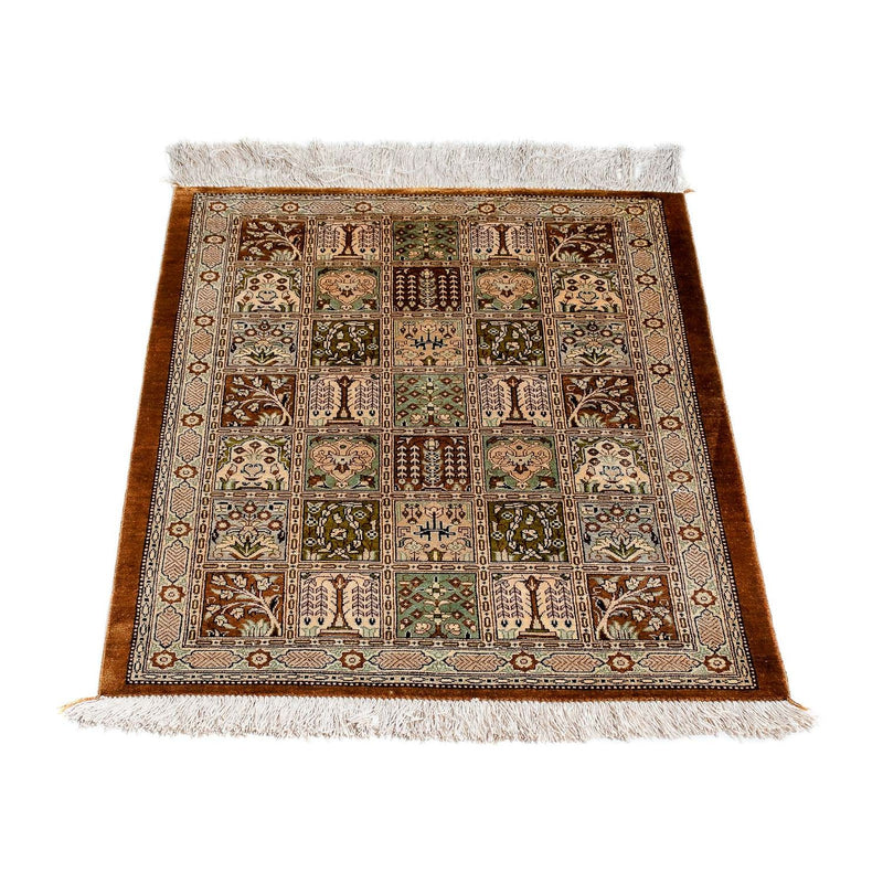 Tapis persan - Ghom - 79 x 57 cm - marron
