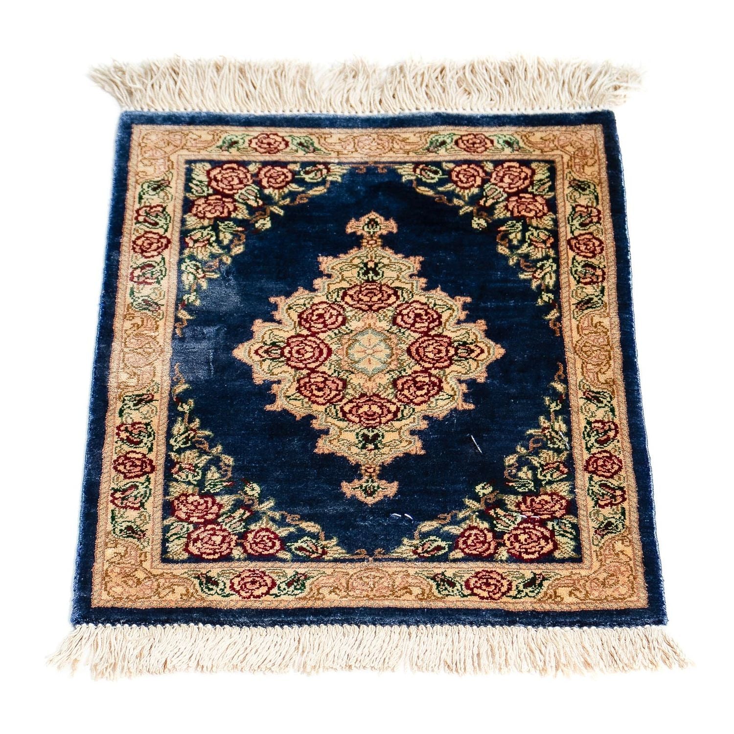 Seidenteppich - Ghom Seide - Premium 39 x 28 cm Fußmatte