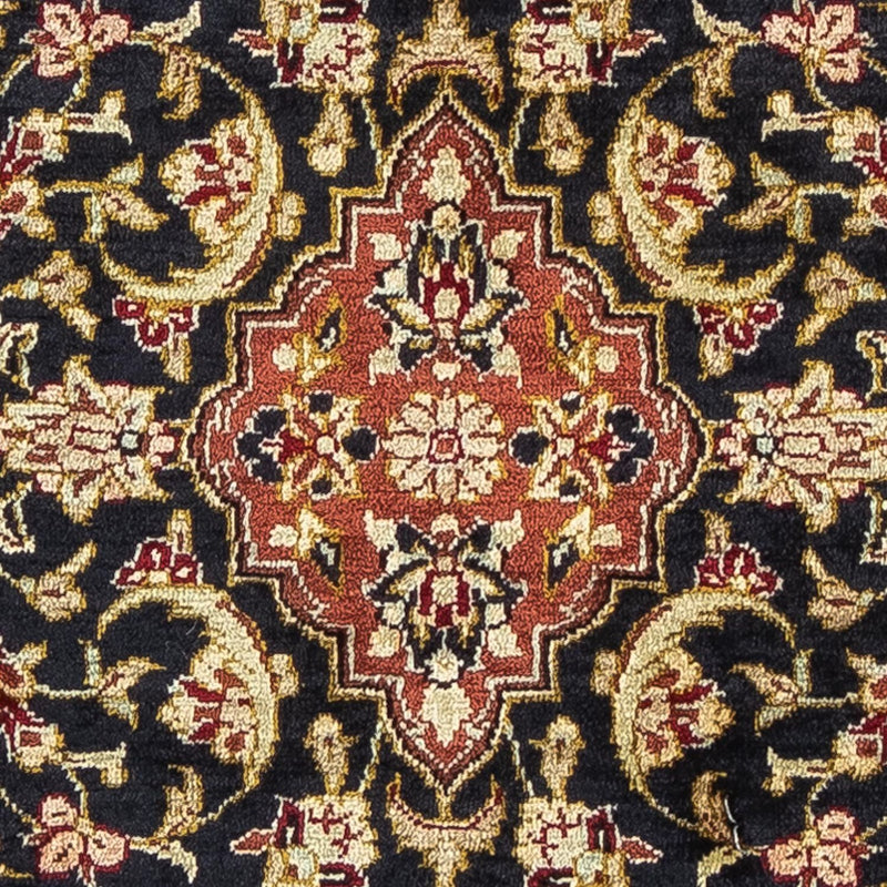 Tapis en soie - Ghom soie - Premium - 41 x 28 cm - bleu foncé