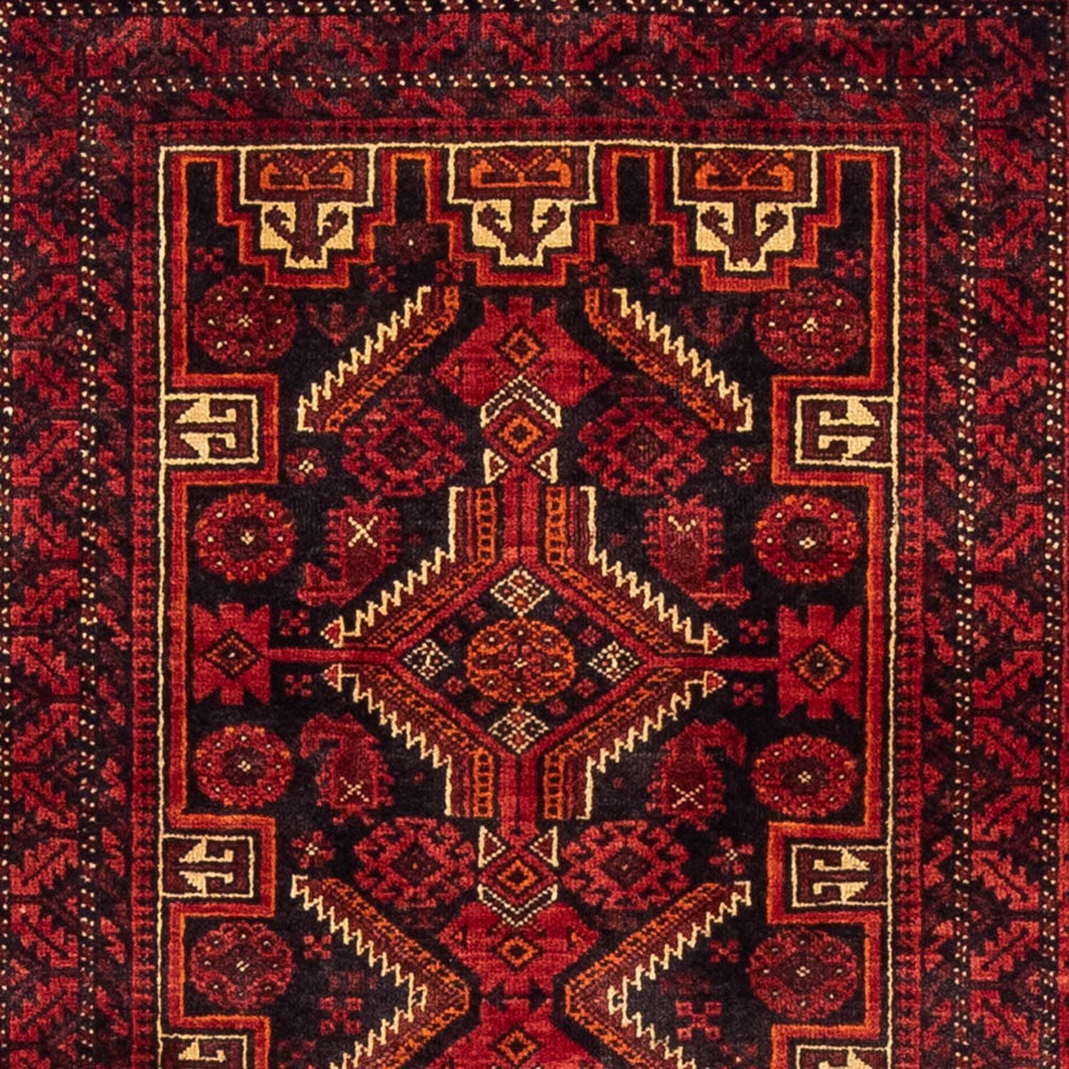 Tapis de couloir Tapis Belutsch - 195 x 89 cm - rouge foncé