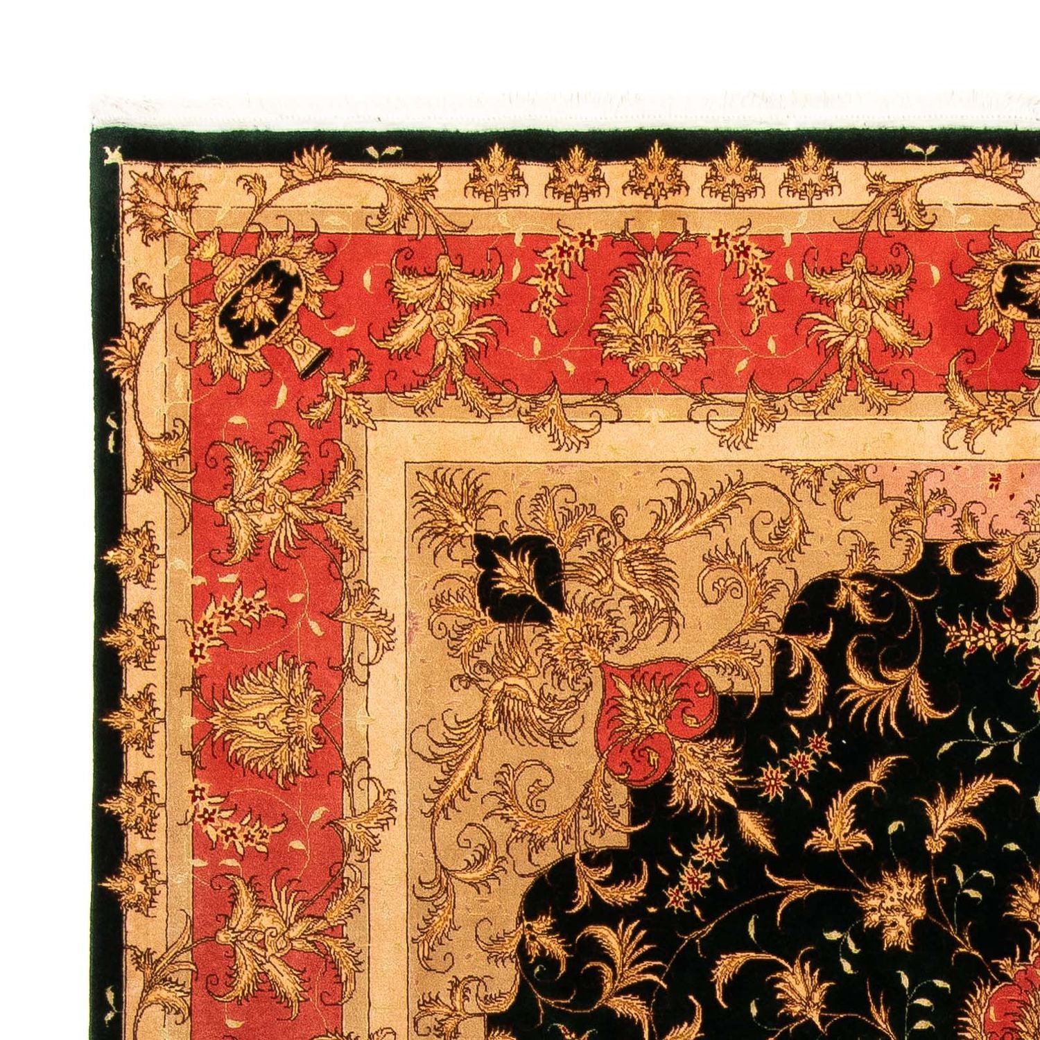Tapis persan - Tabriz - Royal - 300 x 198 cm - bleu foncé