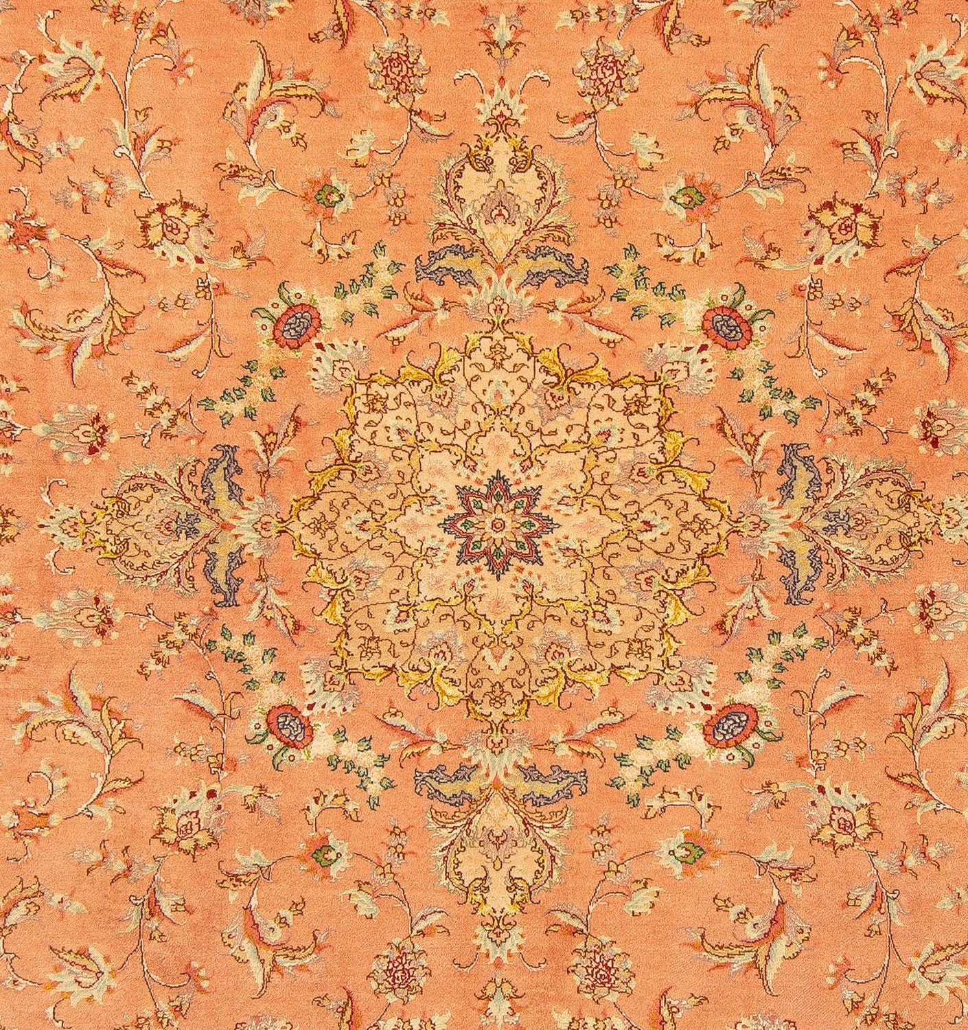 Tapis persan - Tabriz - Royal carré  - 204 x 192 cm - rouge clair