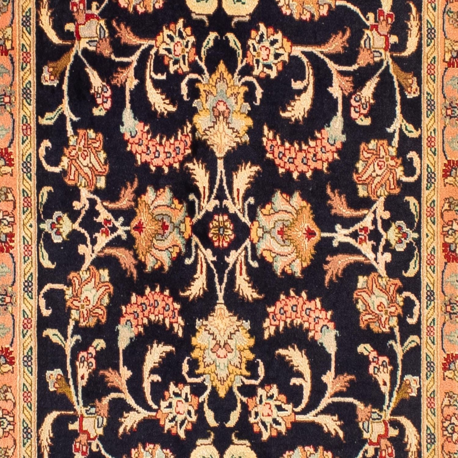 Tapis de couloir Tapis persan - Tabriz - Royal - 295 x 65 cm - bleu foncé