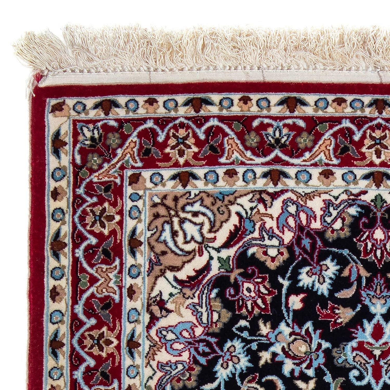 Tapis persan - Isfahan - Premium - 104 x 72 cm - rouge foncé