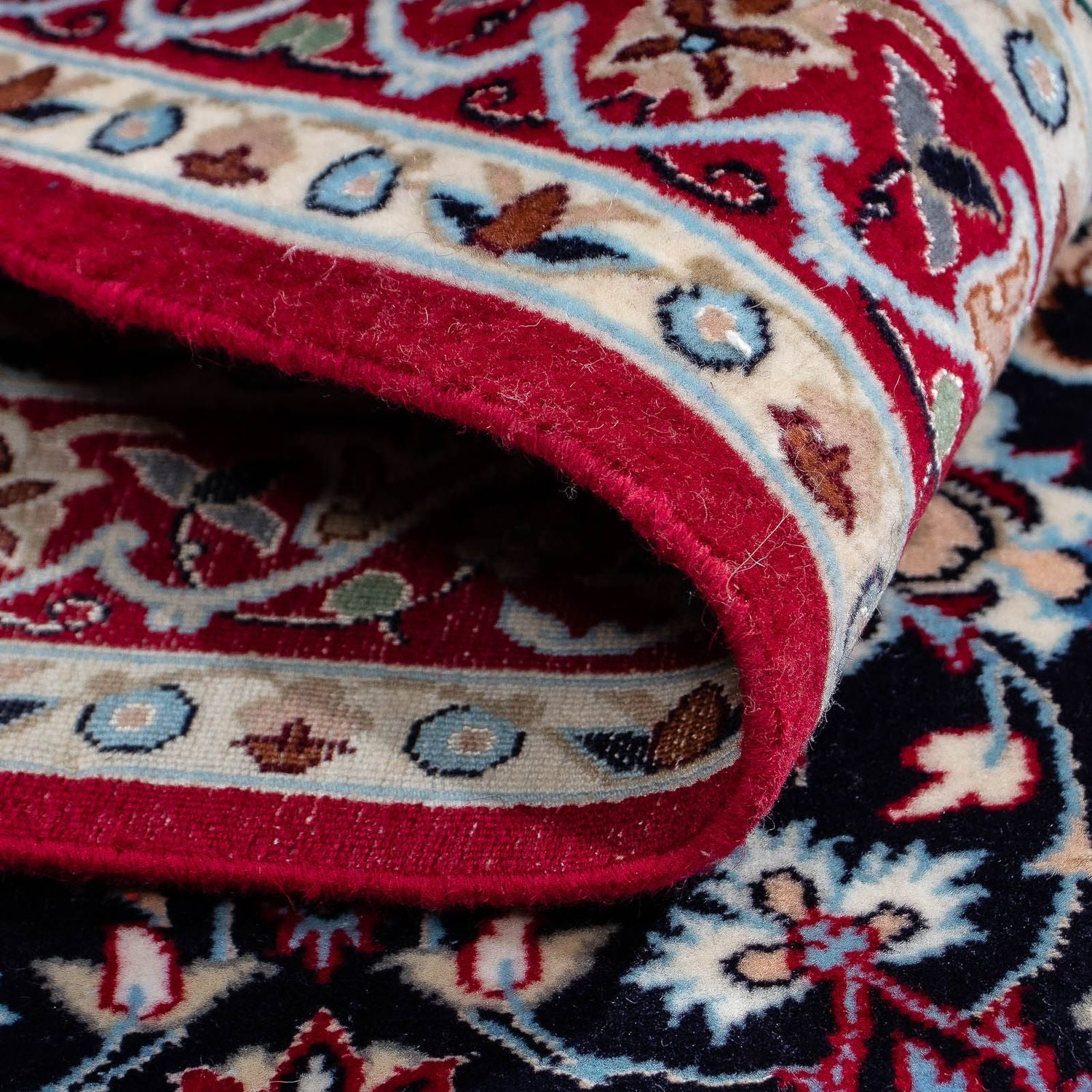 Tapis persan - Isfahan - Premium - 104 x 72 cm - rouge foncé