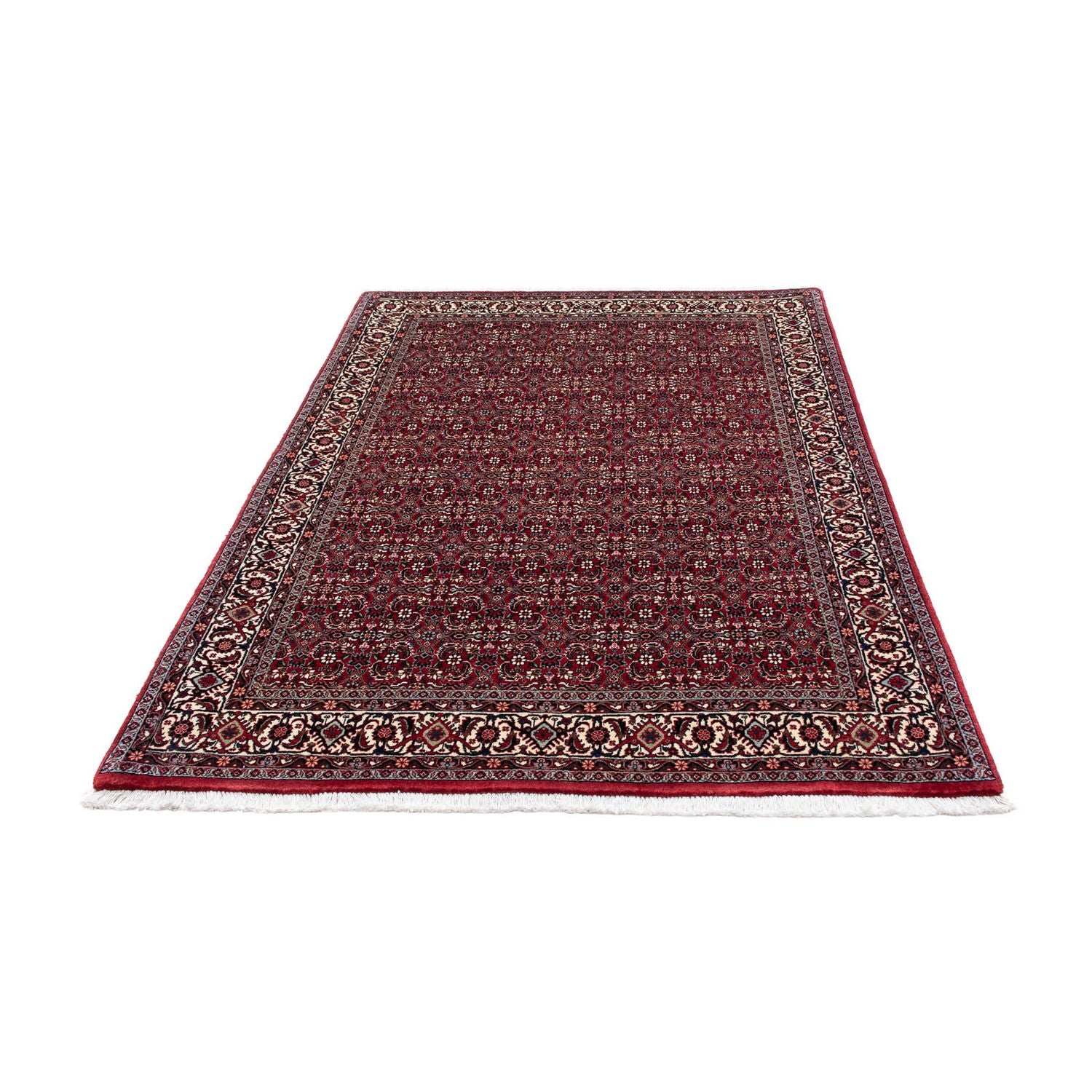 Tapis persan - Bidjar - 208 x 134 cm - rouge foncé