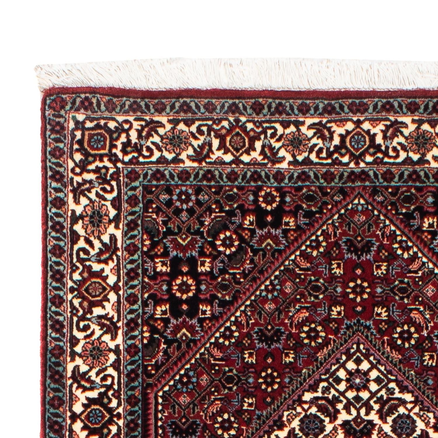 Tapis de couloir Tapis persan - Bidjar - 210 x 73 cm - rouge foncé