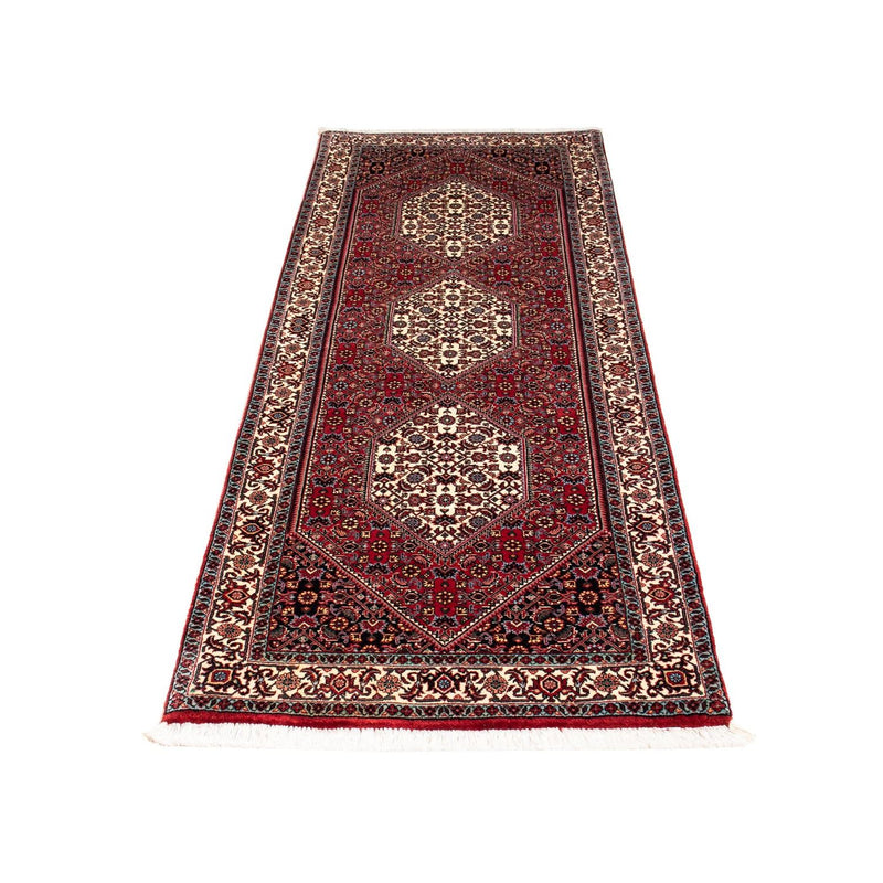 Tapis de couloir Tapis persan - Bidjar - 210 x 73 cm - rouge foncé