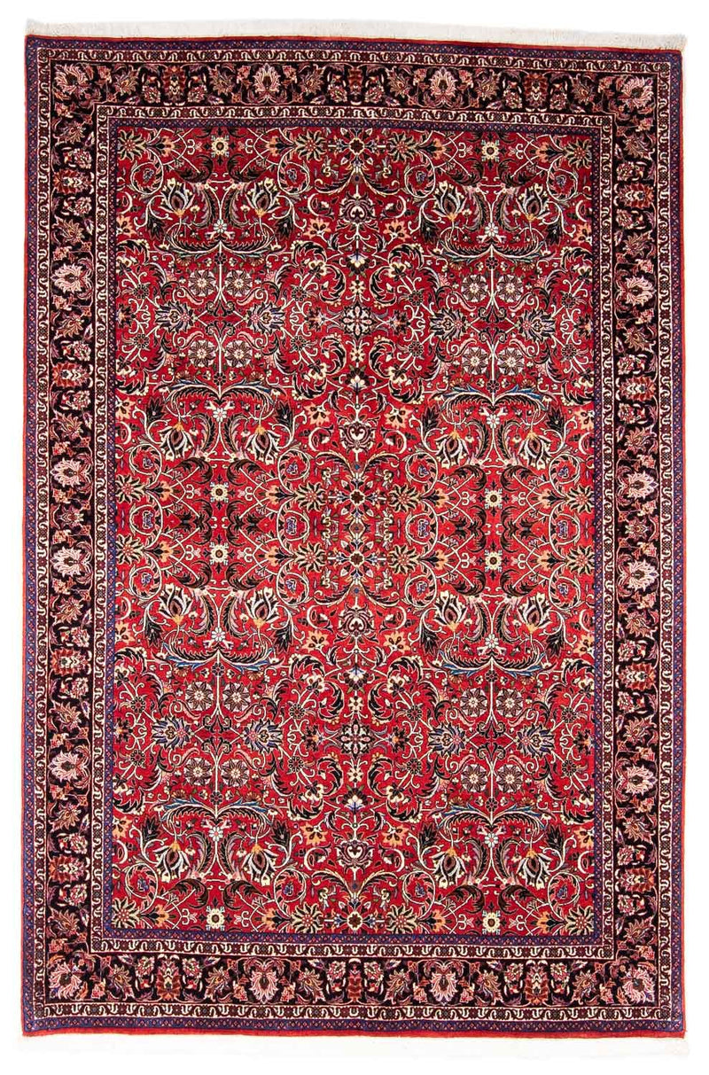Tapis persan - Bidjar - 242 x 175 cm - rouge foncé