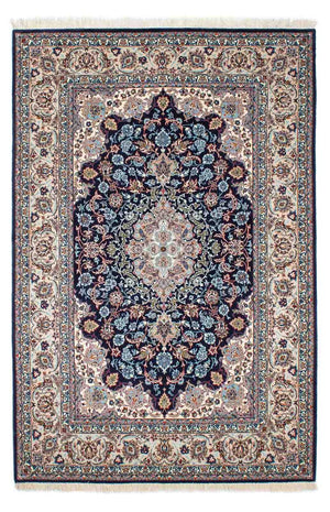 Tapis persan - Isfahan - Premium - 226 x 149 cm - bleu foncé