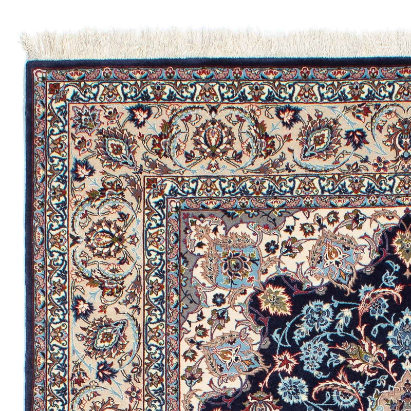 Tapis persan - Isfahan - Premium - 226 x 149 cm - bleu foncé