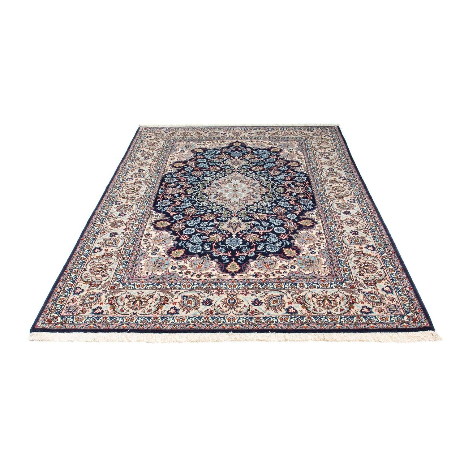 Tapis persan - Isfahan - Premium - 226 x 149 cm - bleu foncé