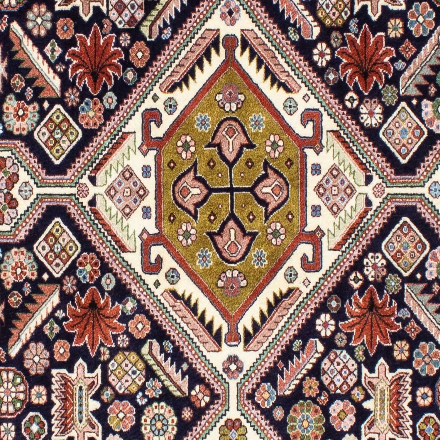 Tapis Gabbeh - Persan Kashkuli - 227 x 145 cm - bleu foncé