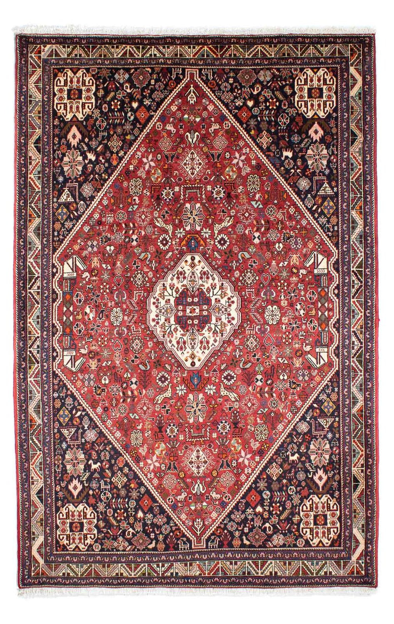 Tapis Gabbeh - Persan Kashkuli - 247 x 157 cm - rouge foncé