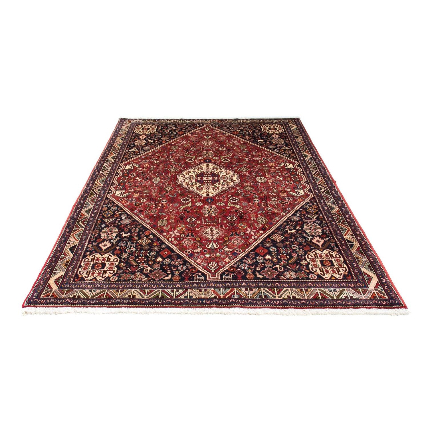Tapis Gabbeh - Persan Kashkuli - 247 x 157 cm - rouge foncé