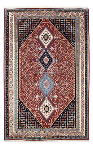 Tapis Gabbeh - Persan Kashkuli - 225 x 139 cm - rouge foncé
