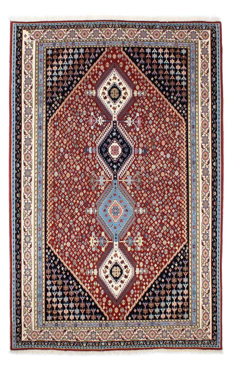Tapis Gabbeh - Persan Kashkuli - 225 x 139 cm - rouge foncé