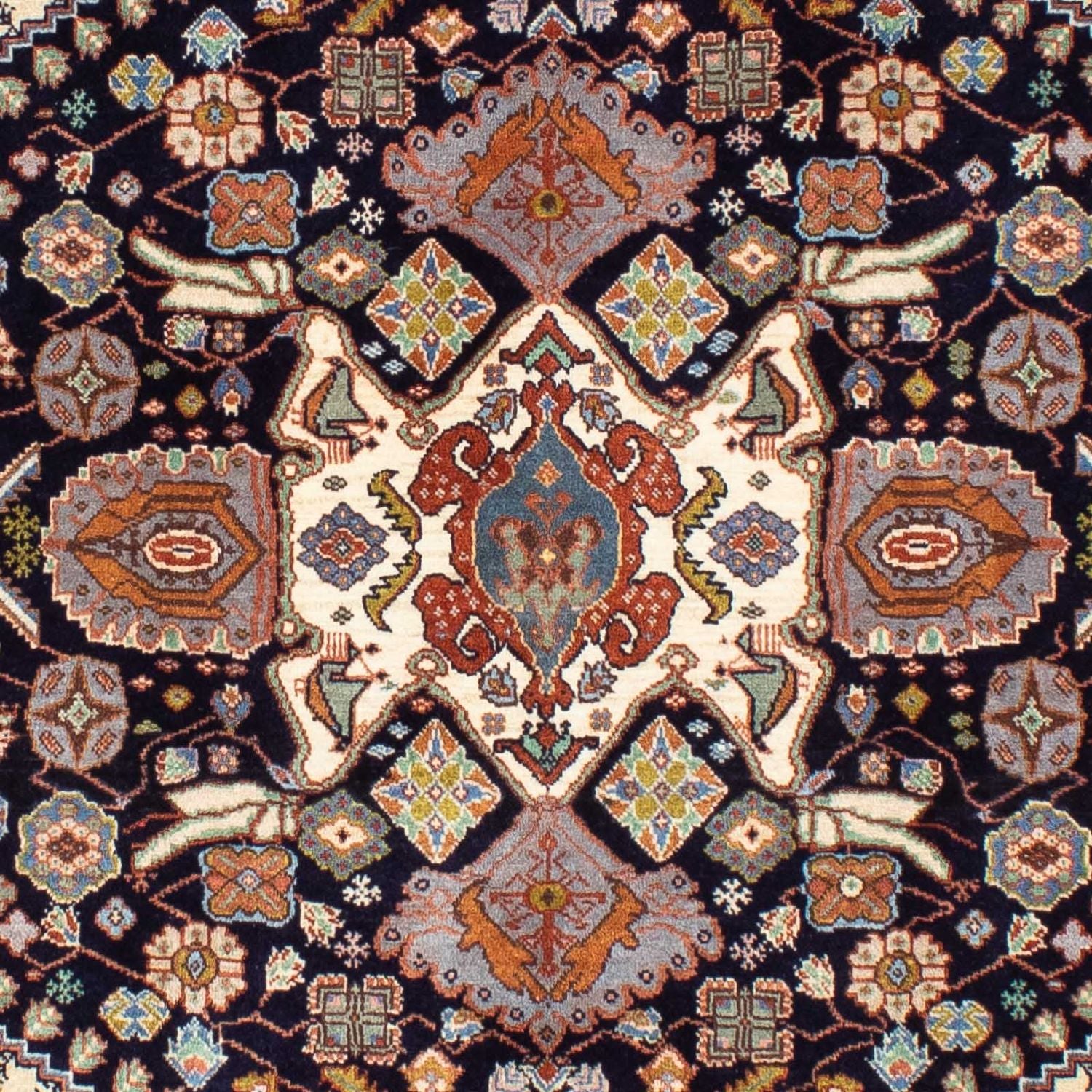 Tapis Gabbeh - Persan Kashkuli - 180 x 145 cm - bleu foncé