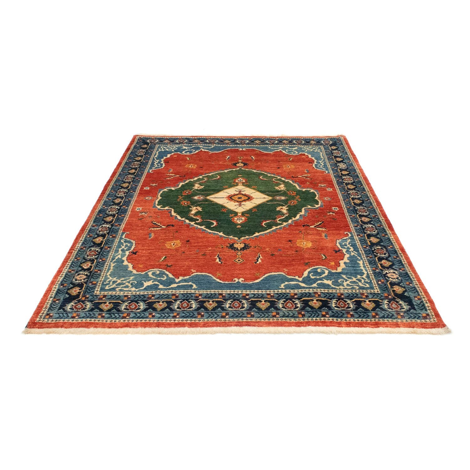 Tapis Gabbeh - Loribaft Persan - 190 x 152 cm - rouge