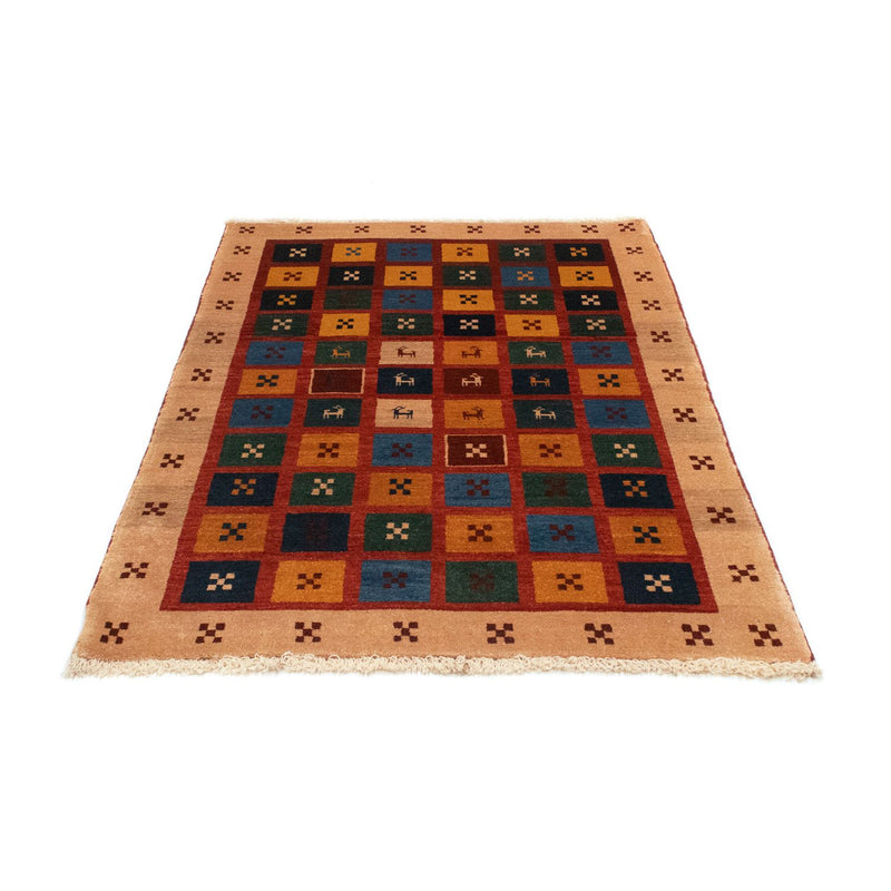 Tapis Gabbeh - Loribaft Persan - 150 x 97 cm - rouge clair