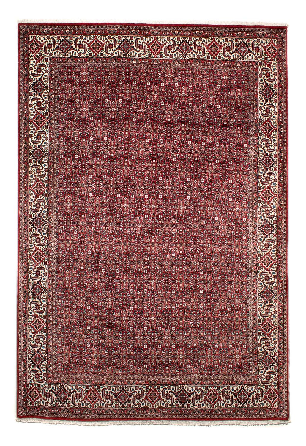 Tapis persan - Bidjar - 309 x 209 cm - rouge foncé