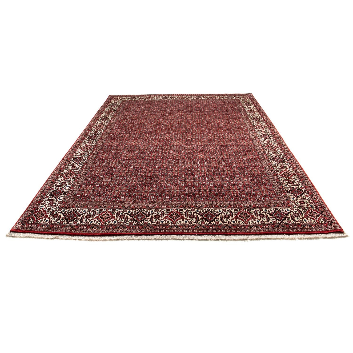 Tapis persan - Bidjar - 309 x 209 cm - rouge foncé