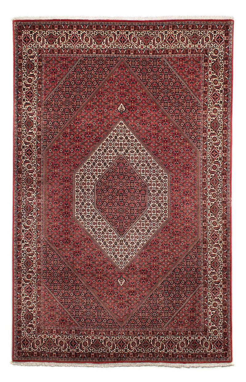 Tapis persan - Bidjar - 305 x 203 cm - rouge foncé