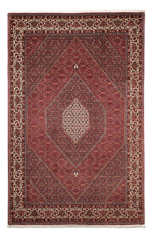 Tapis persan - Bidjar - 307 x 205 cm - rouge foncé