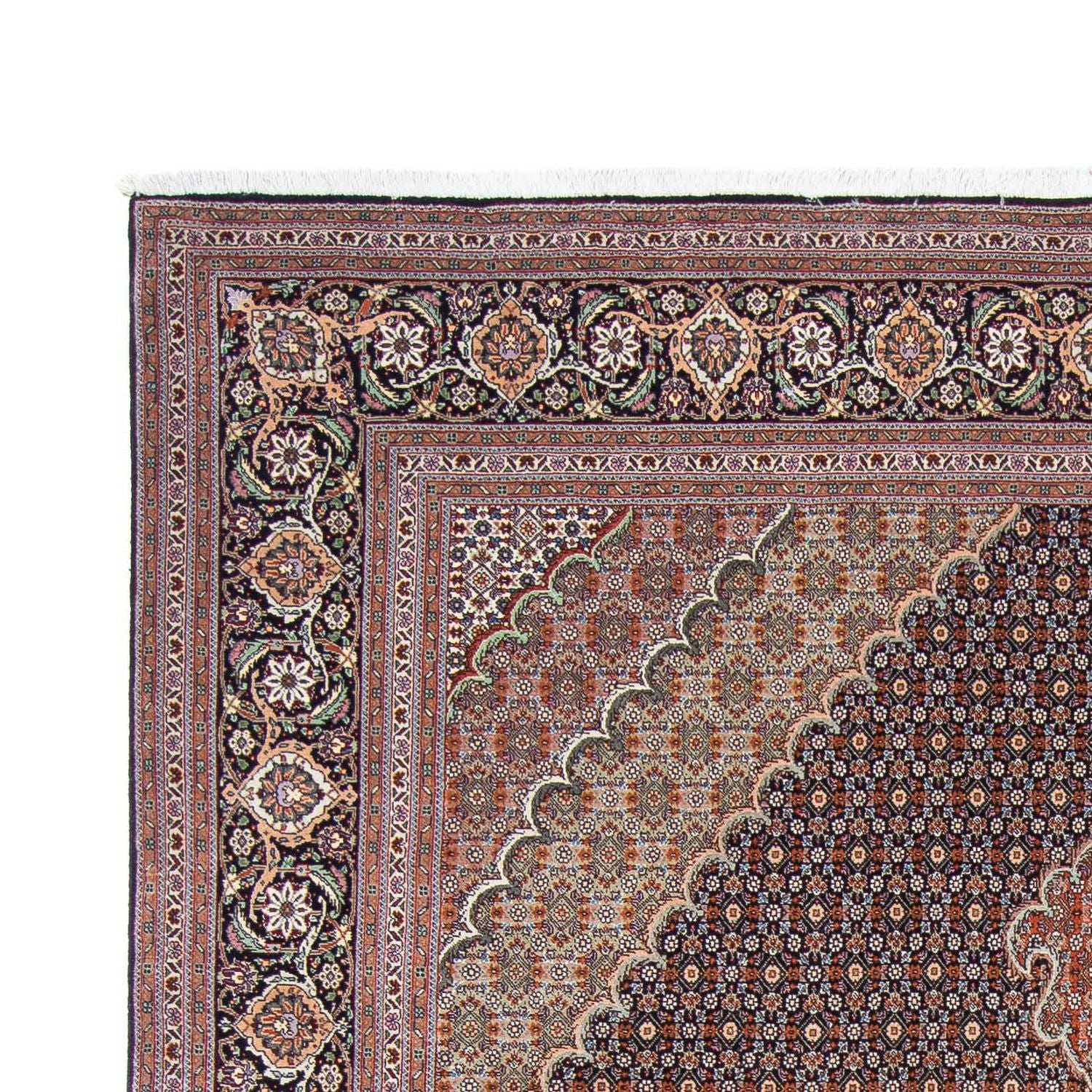 Tapis persan - Tabriz - 305 x 205 cm - bleu foncé