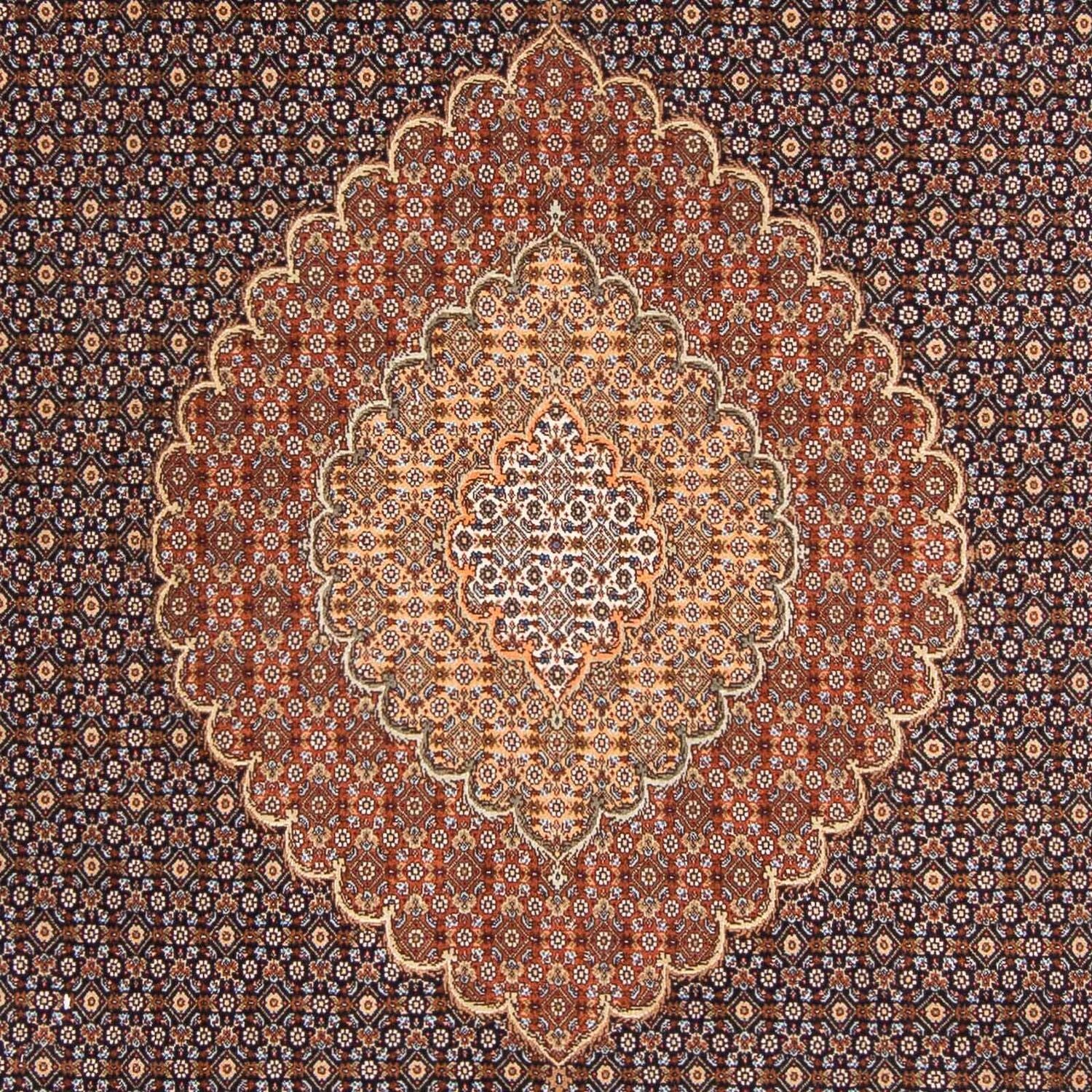 Tapis persan - Tabriz - 297 x 205 cm - bleu foncé