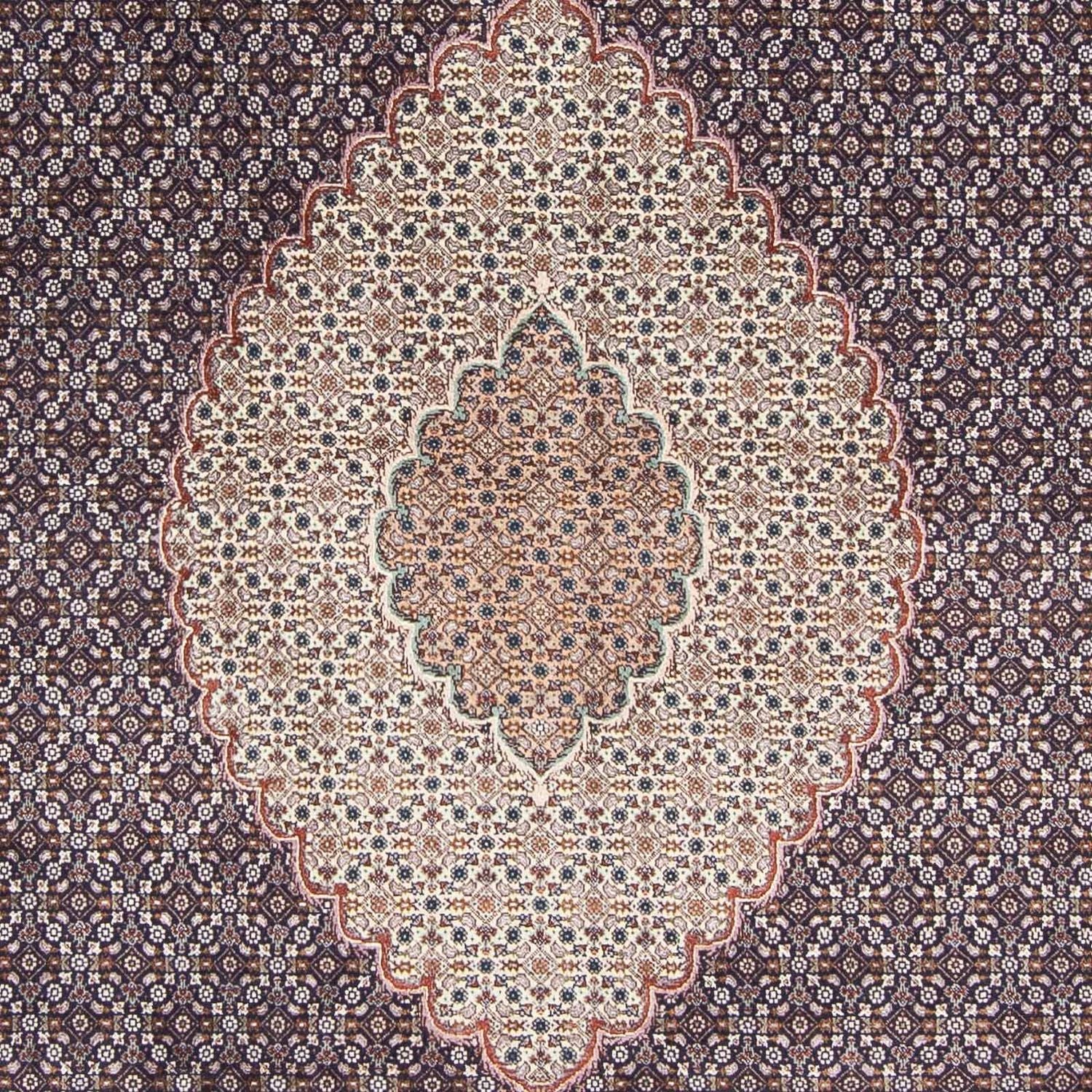 Tapis persan - Tabriz - 303 x 196 cm - bleu foncé