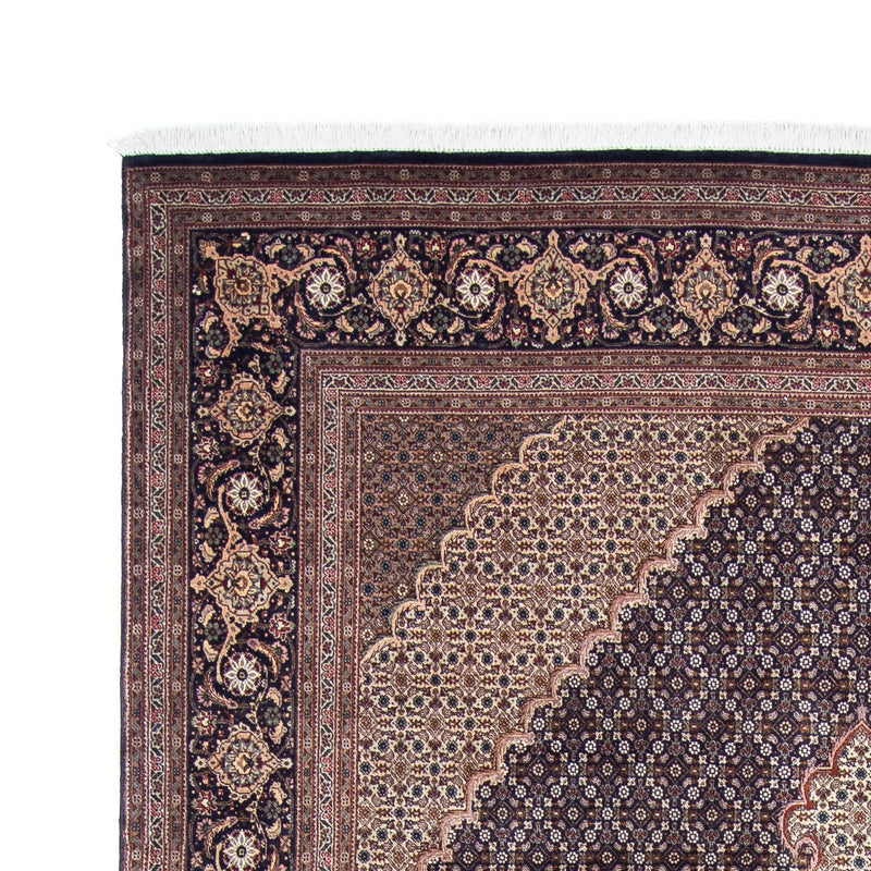 Tapis persan - Tabriz - 303 x 196 cm - bleu foncé