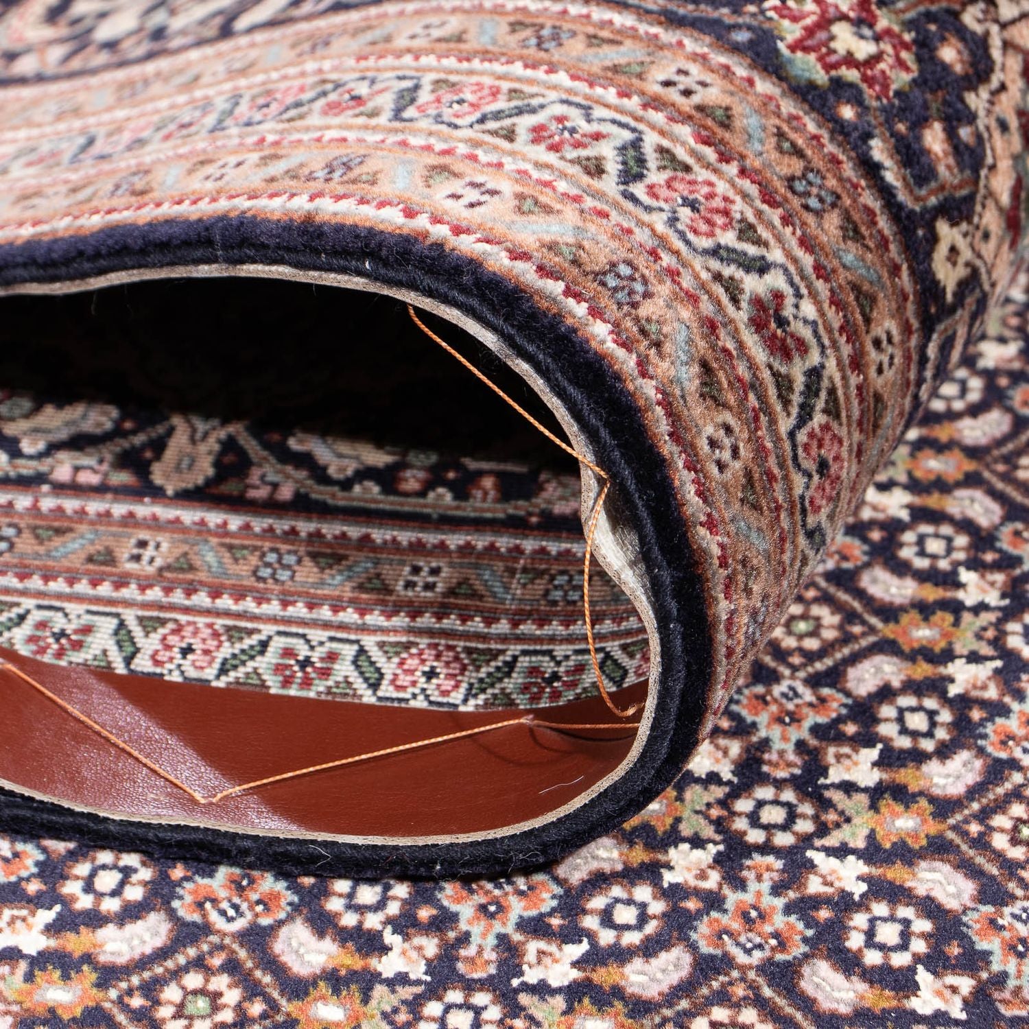 Tapis persan - Tabriz - 303 x 196 cm - bleu foncé