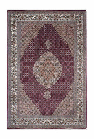 Tapis persan - Tabriz - 303 x 204 cm - rouge foncé