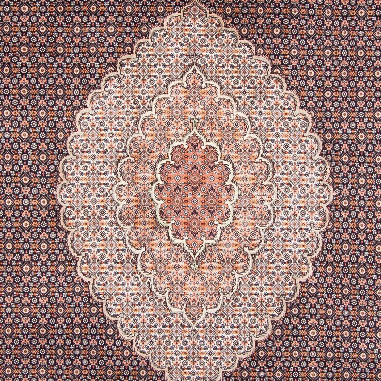 Tapis persan - Tabriz - 294 x 198 cm - bleu foncé