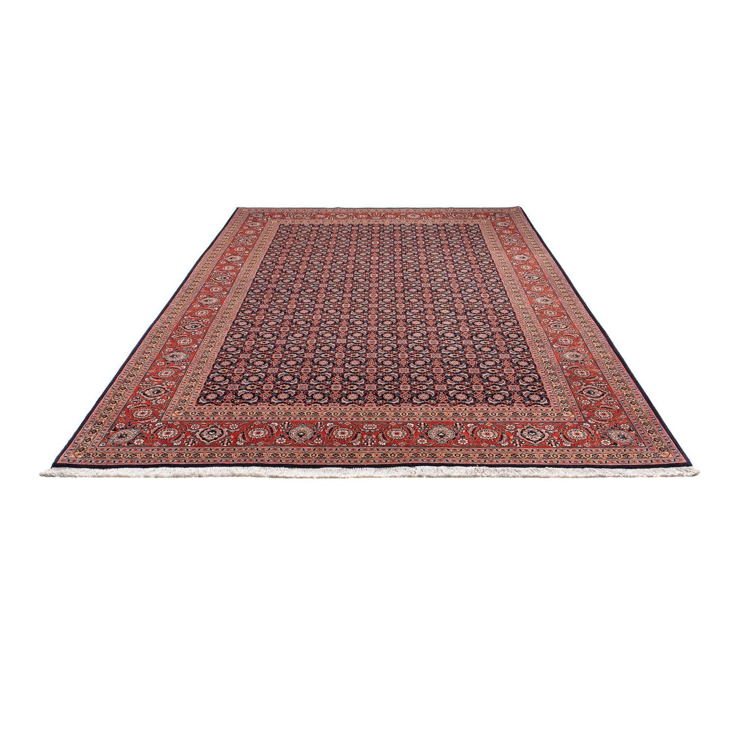 Tapis persan - Tabriz - 295 x 202 cm - bleu foncé