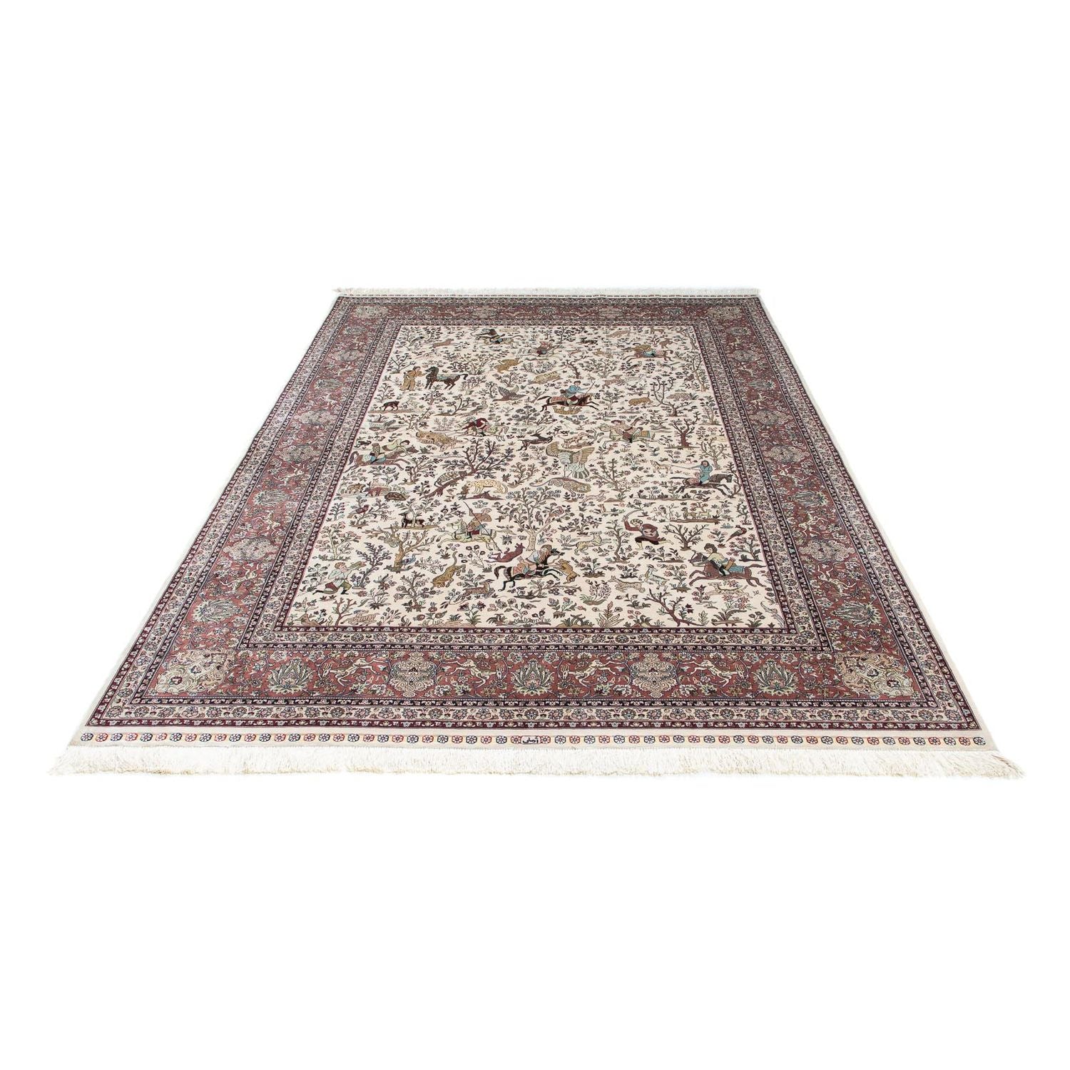 Tapis oriental - Hereke - 244 x 169 cm - beige