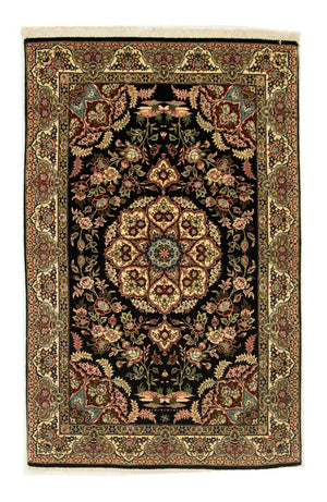 Tapis persan - Ghom - 166 x 105 cm - noir
