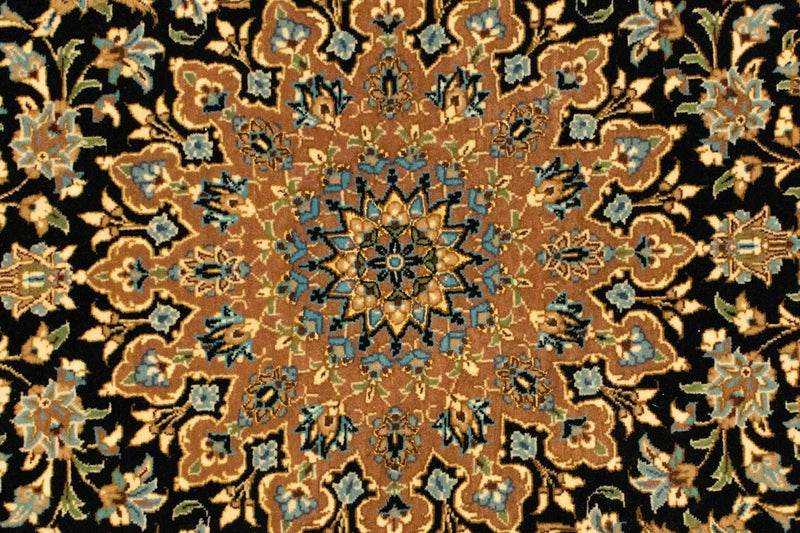 Perserteppich - Ghom 160 x 102 cm - schwarz
