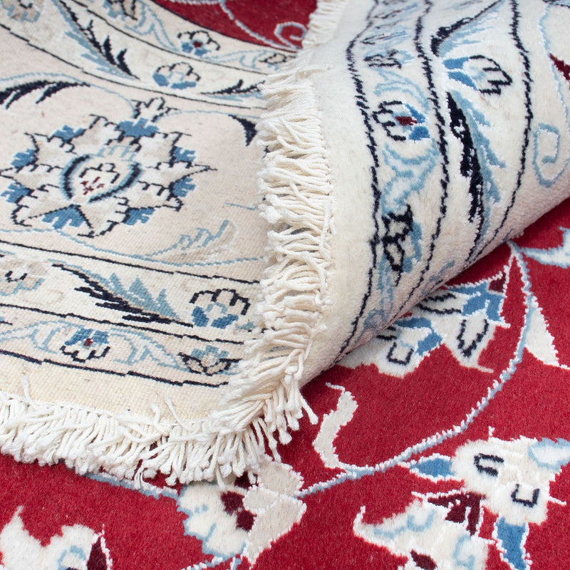 Tapis persan - Nain ronde  - 250 x 250 cm - rouge foncé