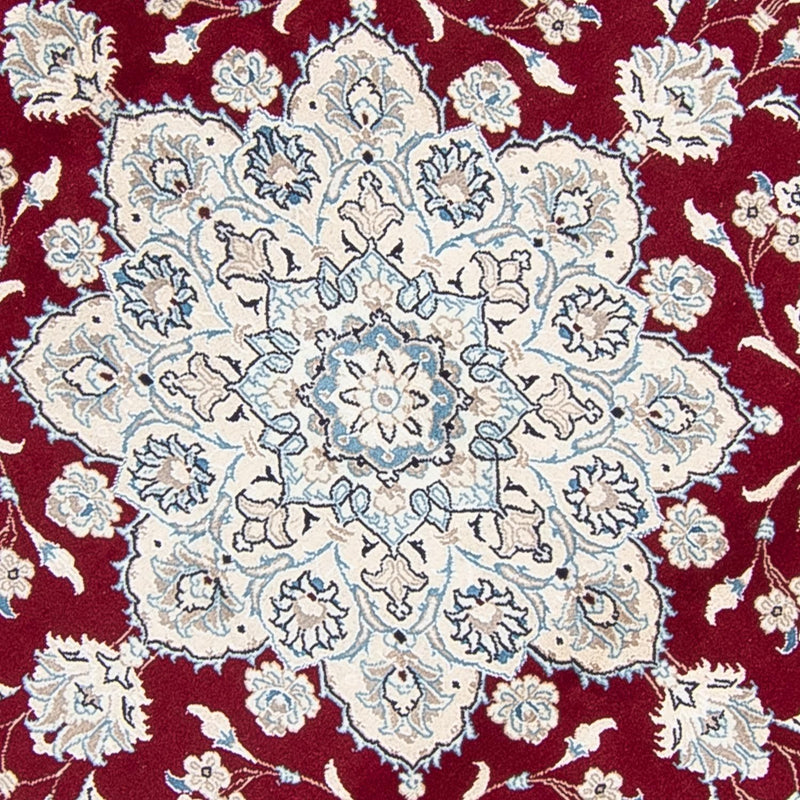 Tapis persan - Nain ronde  - 250 x 250 cm - rouge foncé