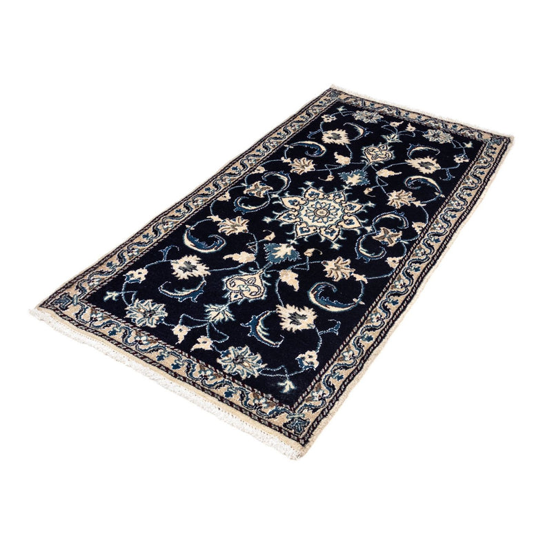 Tapis persan - Nain - 143 x 70 cm - bleu