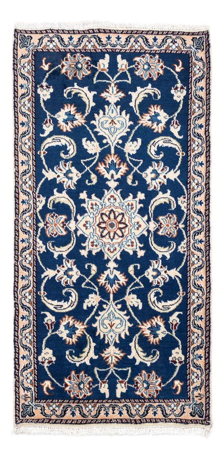 Tapis persan - Nain - 134 x 68 cm - bleu