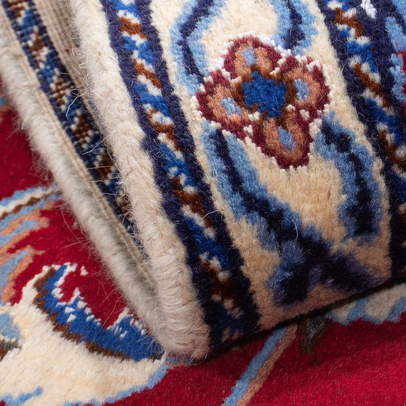 Tapis persan - Nain - 127 x 84 cm - rouge foncé