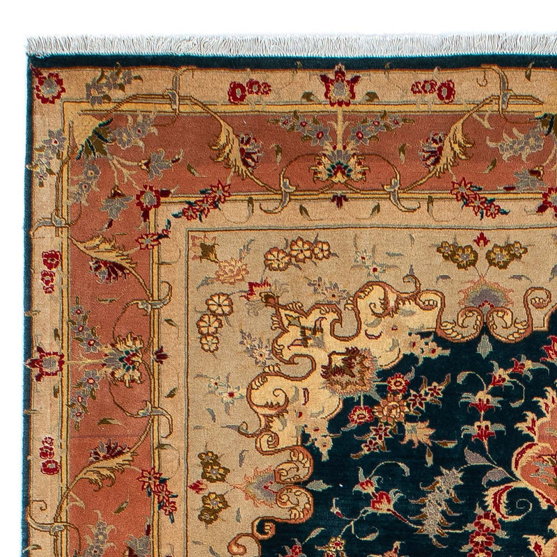Tapis persan - Tabriz - Royal - 202 x 152 cm - bleu foncé