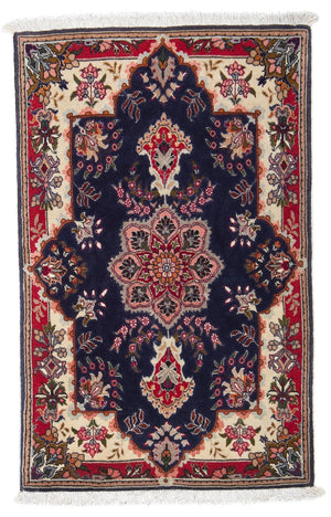 Tapis persan - Tabriz - Royal - 93 x 61 cm - bleu foncé