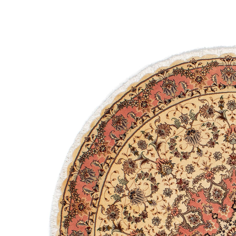 Tapis persan - Tabriz - Royal ronde  - 150 x 150 cm - marron clair