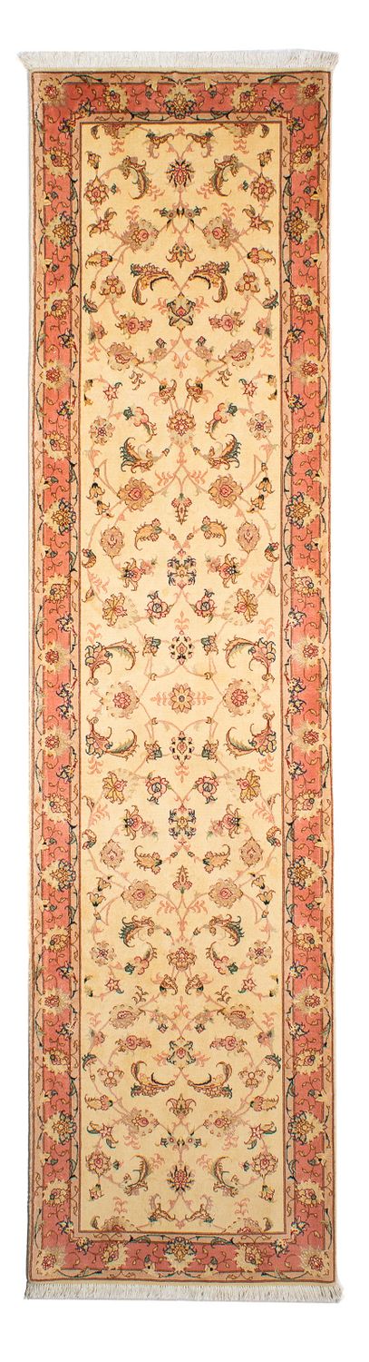 Tapis de couloir Tapis persan - Tabriz - Royal - 290 x 74 cm - beige