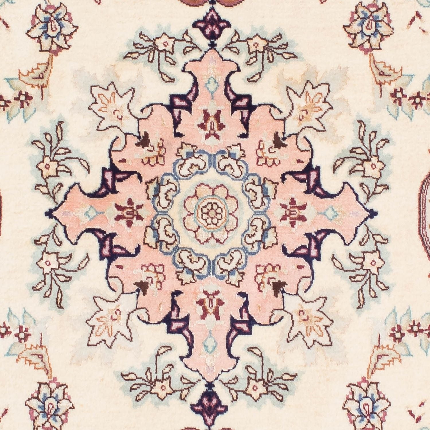 Tapis de couloir Tapis persan - Tabriz - Royal - 212 x 81 cm - beige